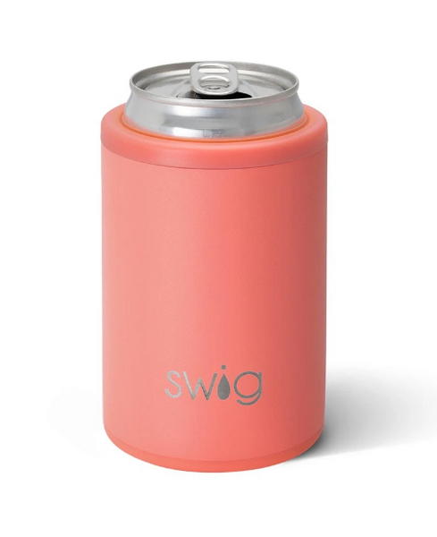 Matte Coral Combo Can+Bottle Cooler (12 oz.)