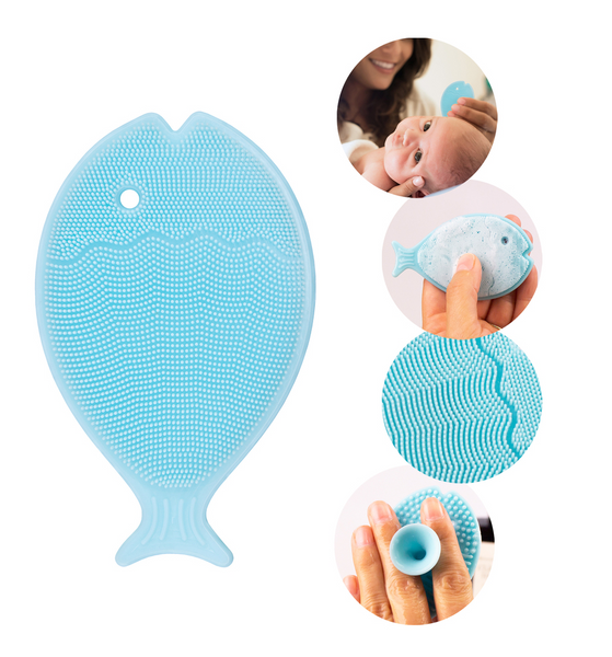 Aqua Silicone Mini Fish Scrub