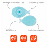 Aqua Silicone Mini Fish Scrub