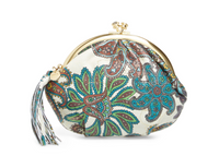 Twirl Leather Coin Pouch, Gypsy Paisley