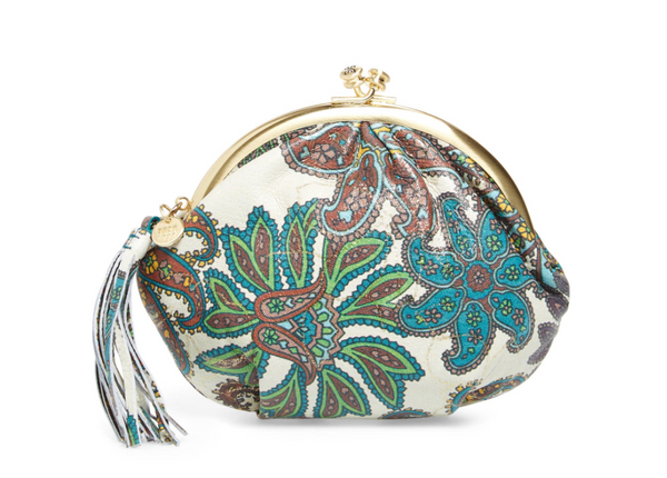 Twirl Leather Coin Pouch, Gypsy Paisley