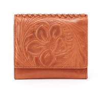 Stitch Credit Card Wallet, Embossed Clay